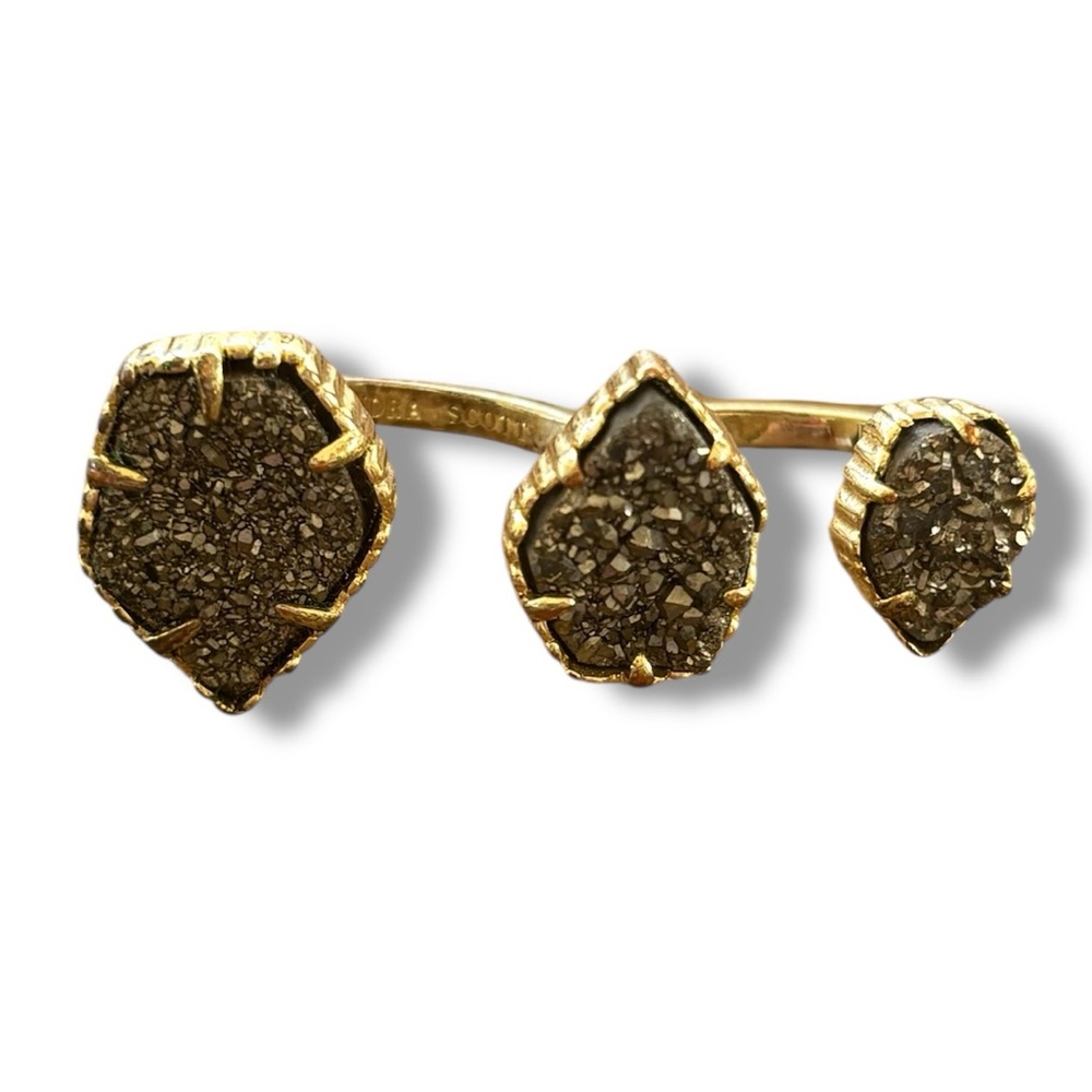 Kendra Scott Gold Naomi Druzy Ring - Picture 2 of 4